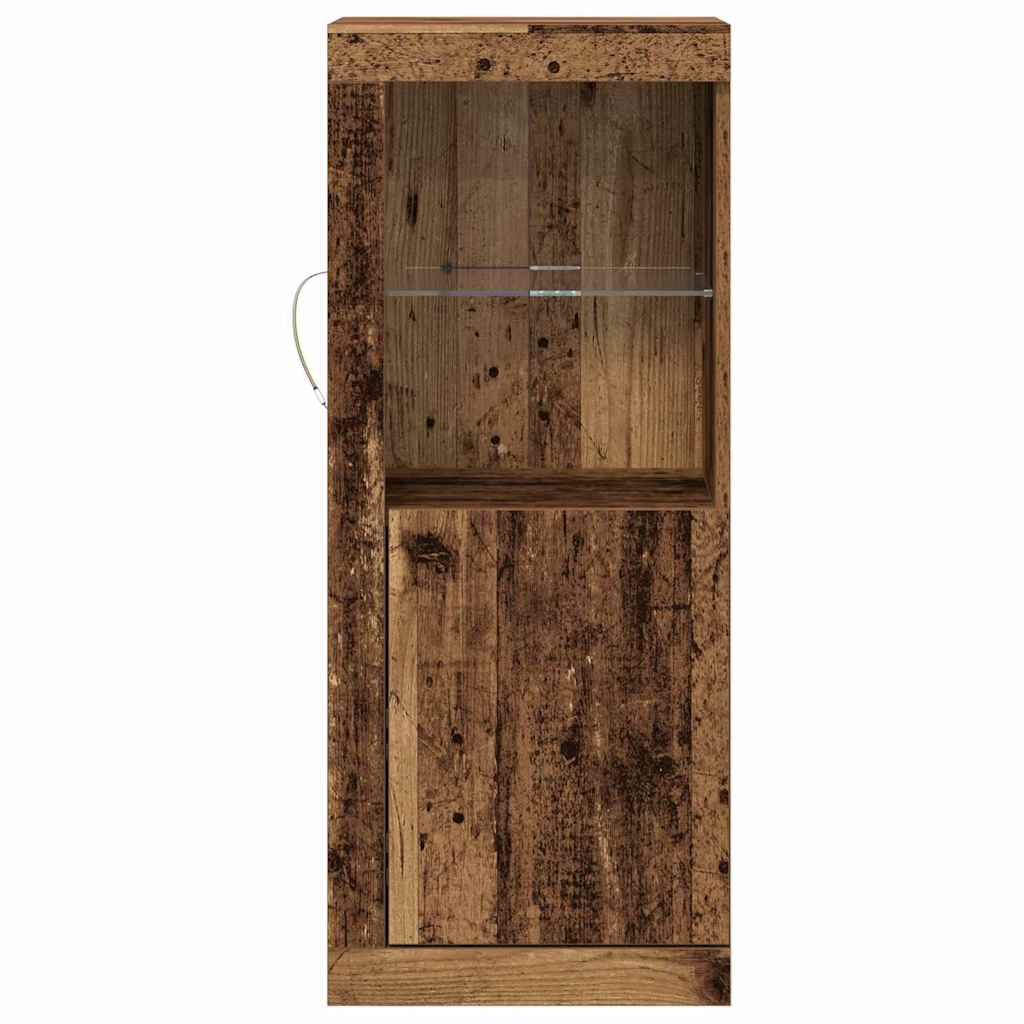 LED Sideboard Brun 41 x 37 x 100 cm Konstrueret træ