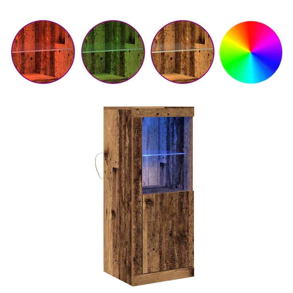 LED Sideboard Brun 41 x 37 x 100 cm Konstrueret træ