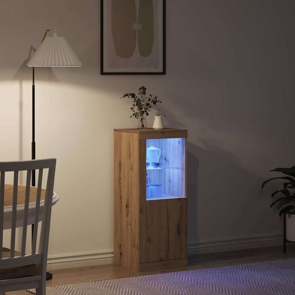 LED Sideboard Brun 41 x 37 x 100 cm Konstrueret træ
