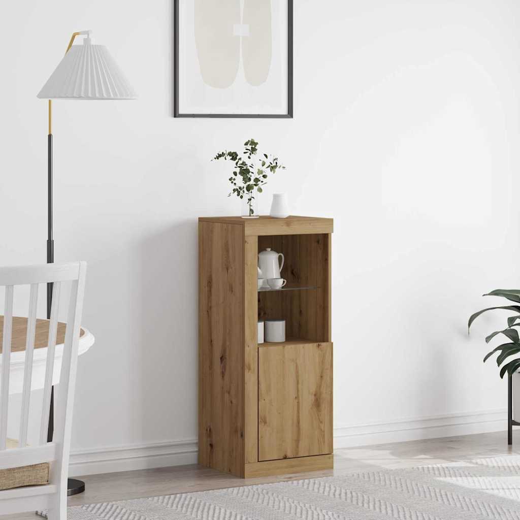 LED Sideboard Brun 41 x 37 x 100 cm Konstrueret træ