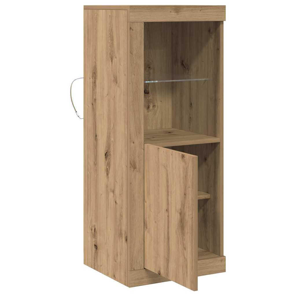 LED Sideboard Brun 41 x 37 x 100 cm Konstrueret træ
