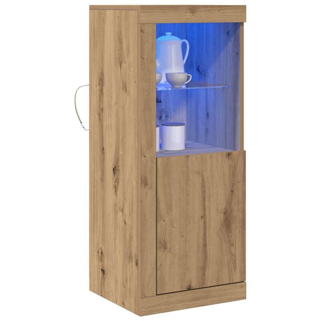 LED Sideboard Brun 41 x 37 x 100 cm Konstrueret træ