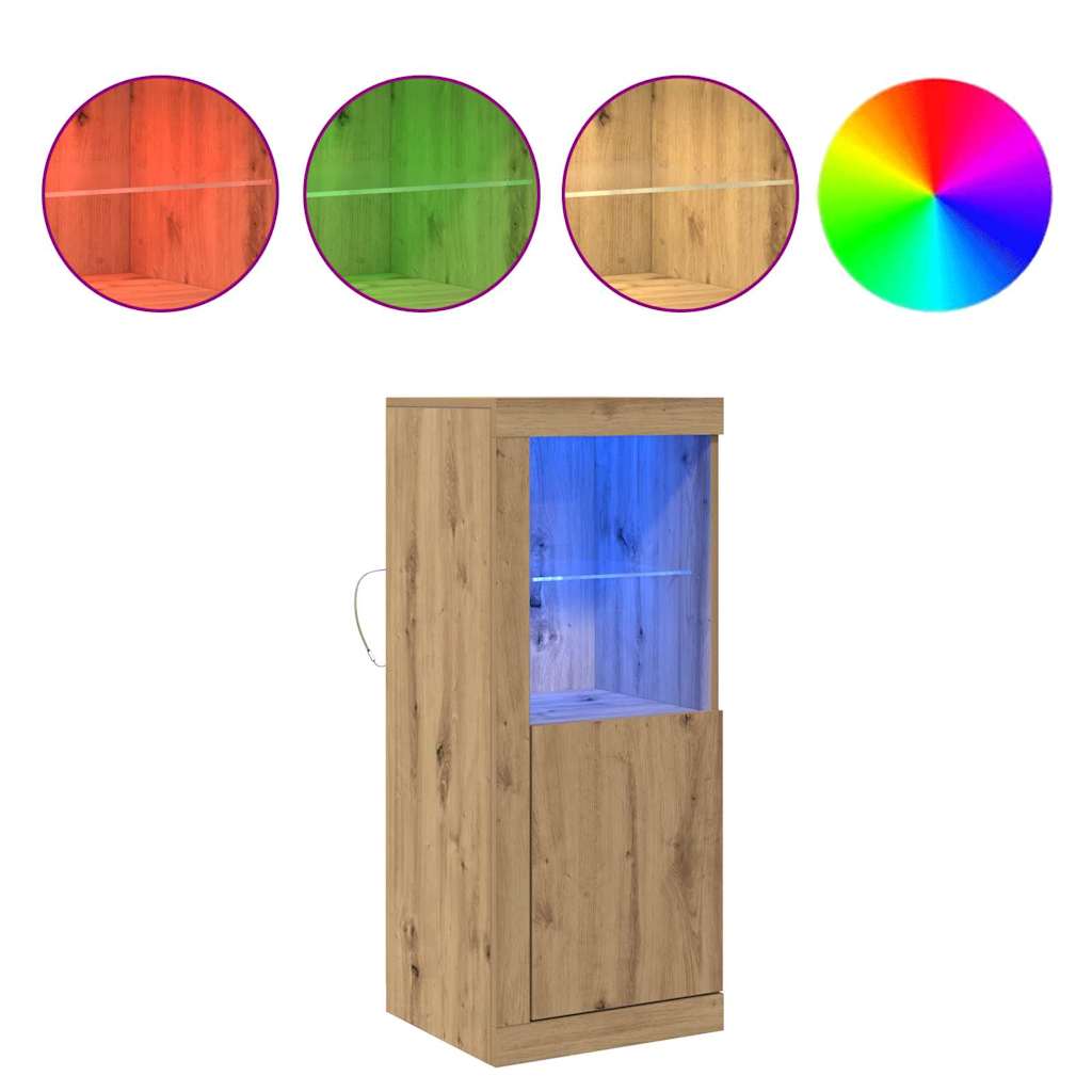 LED Sideboard Brun 41 x 37 x 100 cm Konstrueret træ