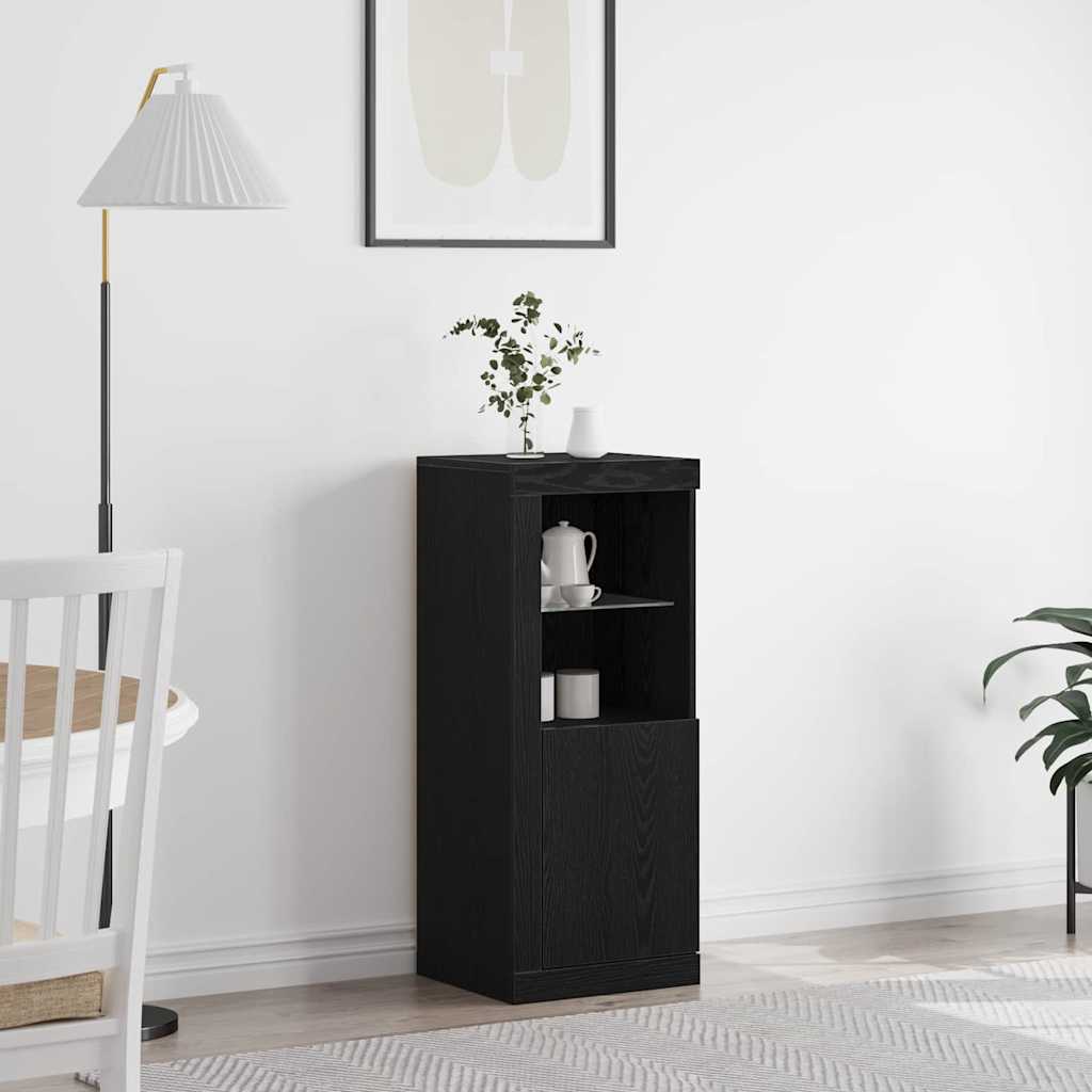 LED Sideboard Sort 41 x 37 x 100 cm Konstrueret træ