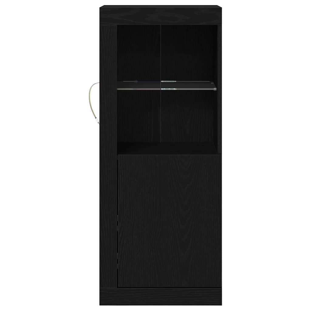 LED Sideboard Sort 41 x 37 x 100 cm Konstrueret træ
