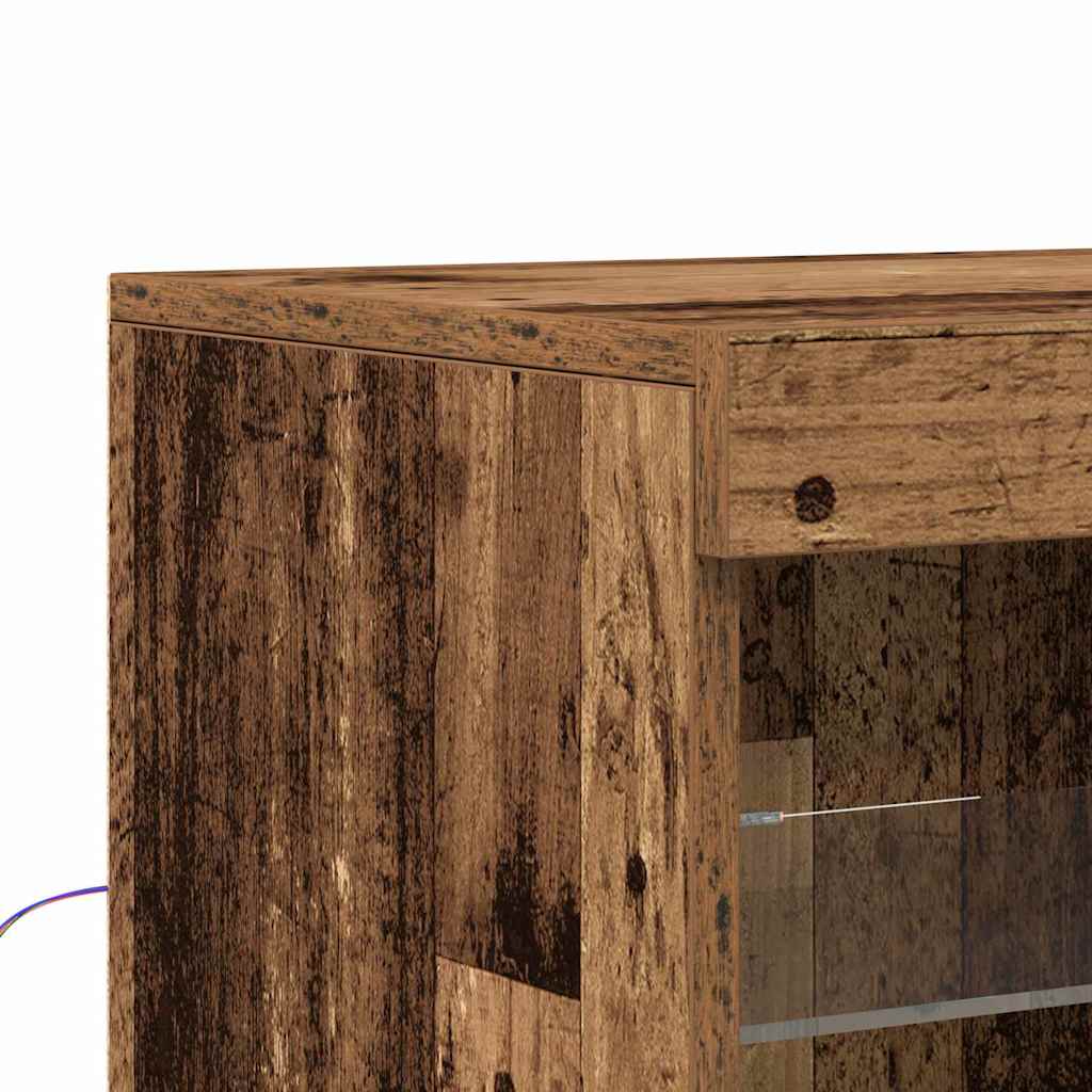 LED Sideboard Brun 60,5 x 37 x 67 cm Konstrueret træ