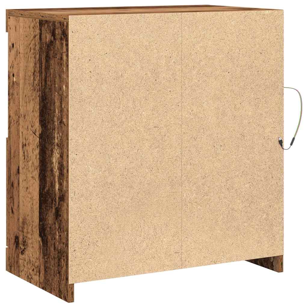 LED Sideboard Brun 60,5 x 37 x 67 cm Konstrueret træ