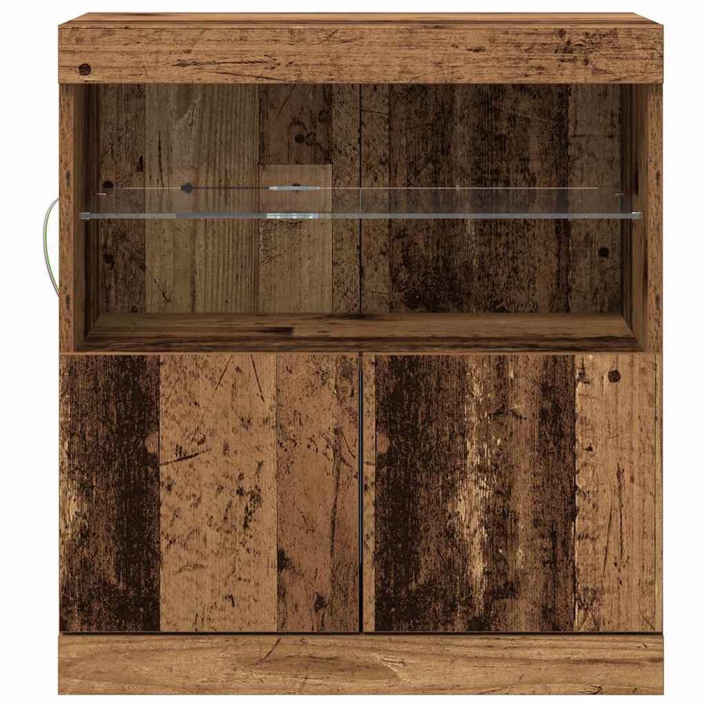 LED Sideboard Brun 60,5 x 37 x 67 cm Konstrueret træ