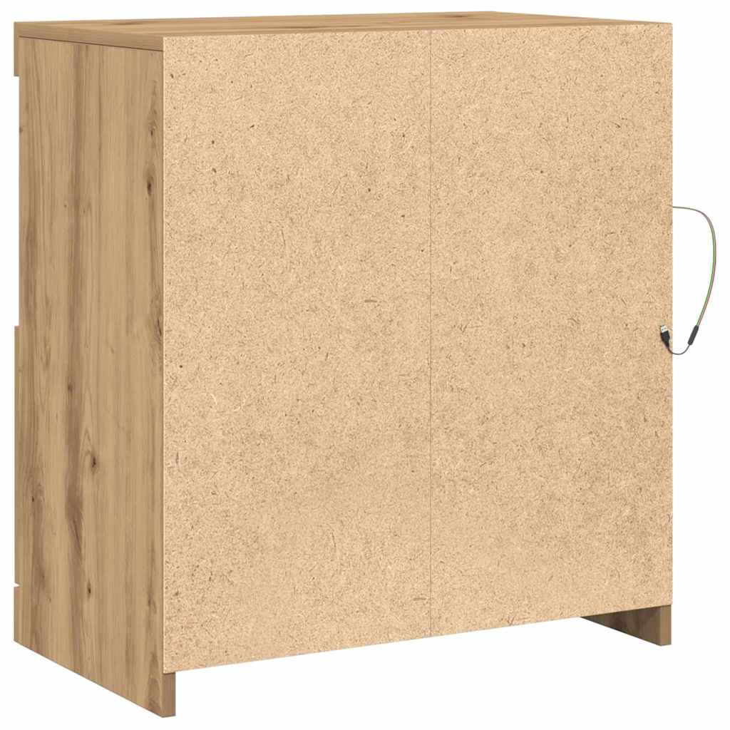 LED Sideboard Brun 60,5 x 37 x 67 cm Konstrueret træ