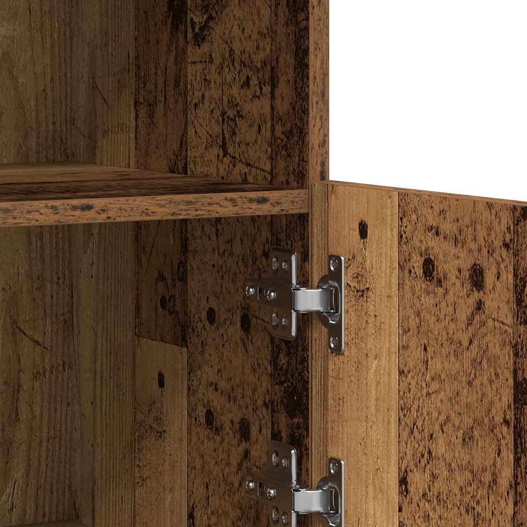LED Sideboard Brun 81 x 37 x 66,5 cm Konstrueret træ