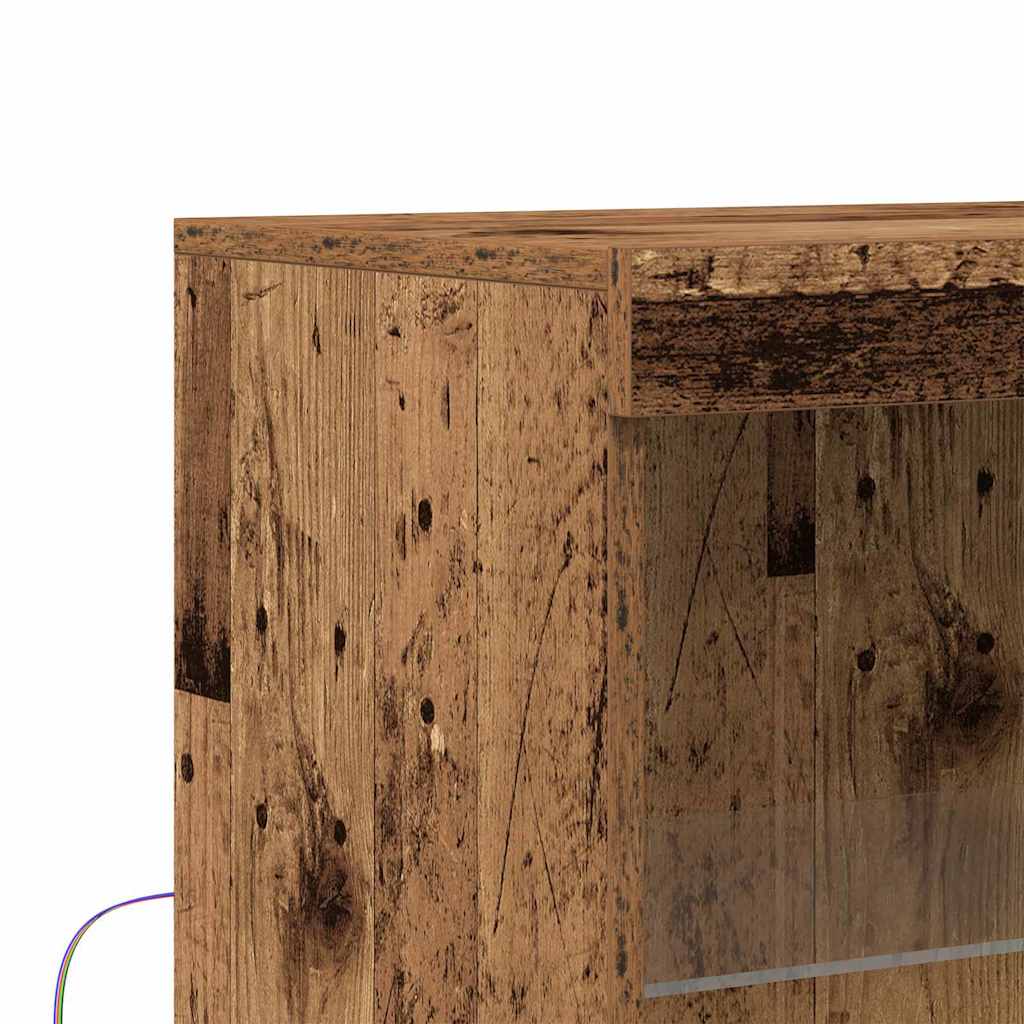 LED Sideboard Brun 60 x 37 x 100 cm Konstrueret træ