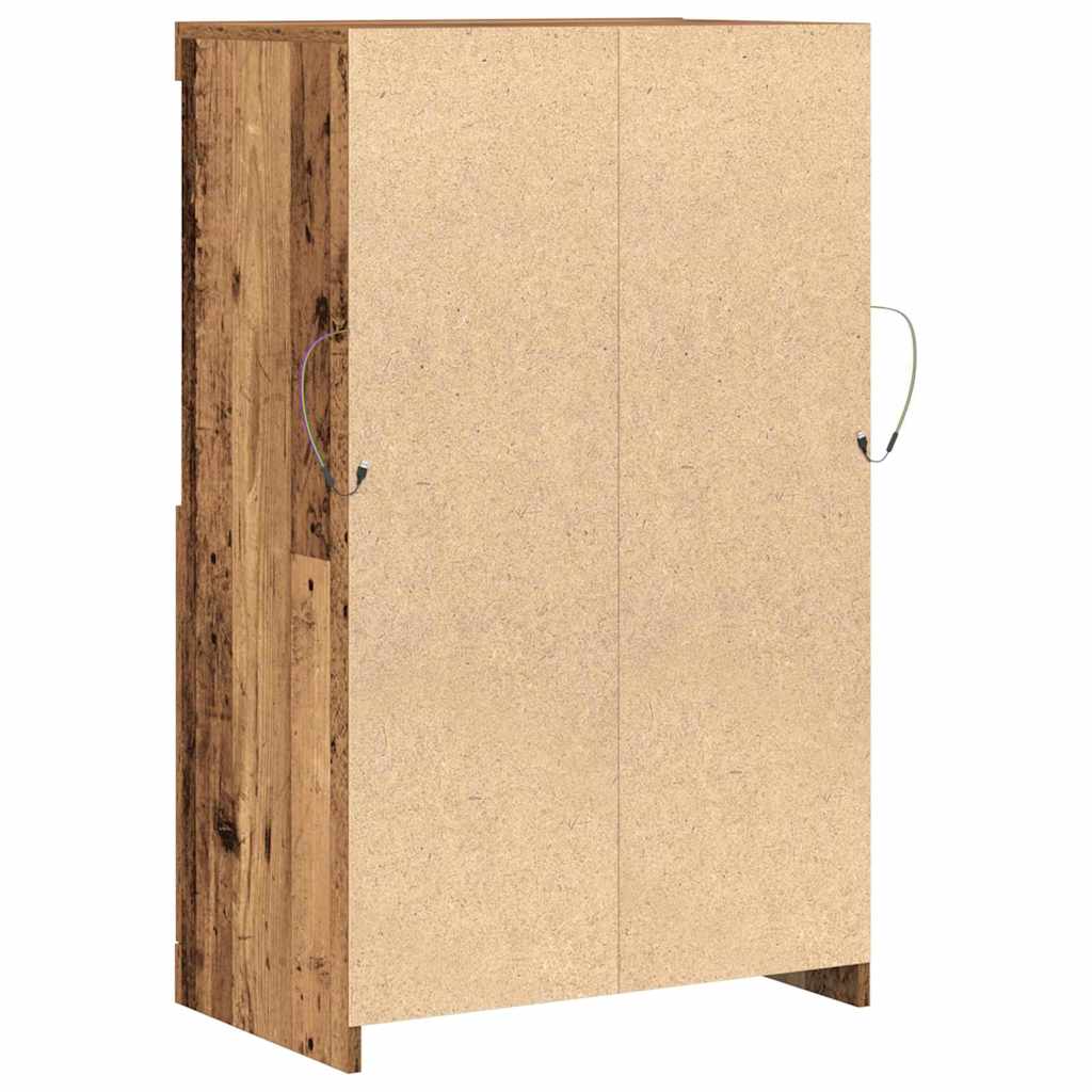 LED Sideboard Brun 60 x 37 x 100 cm Konstrueret træ