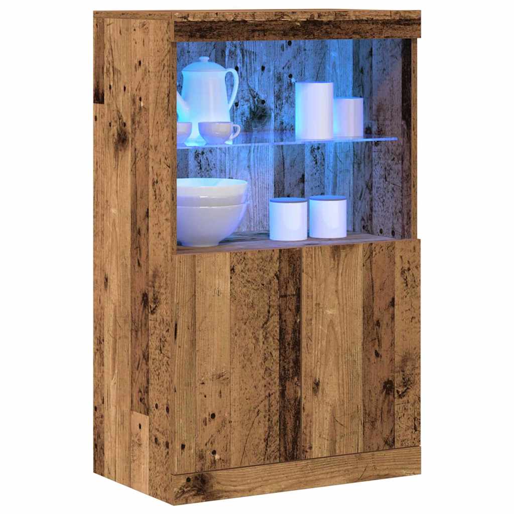 LED Sideboard Brun 60 x 37 x 100 cm Konstrueret træ