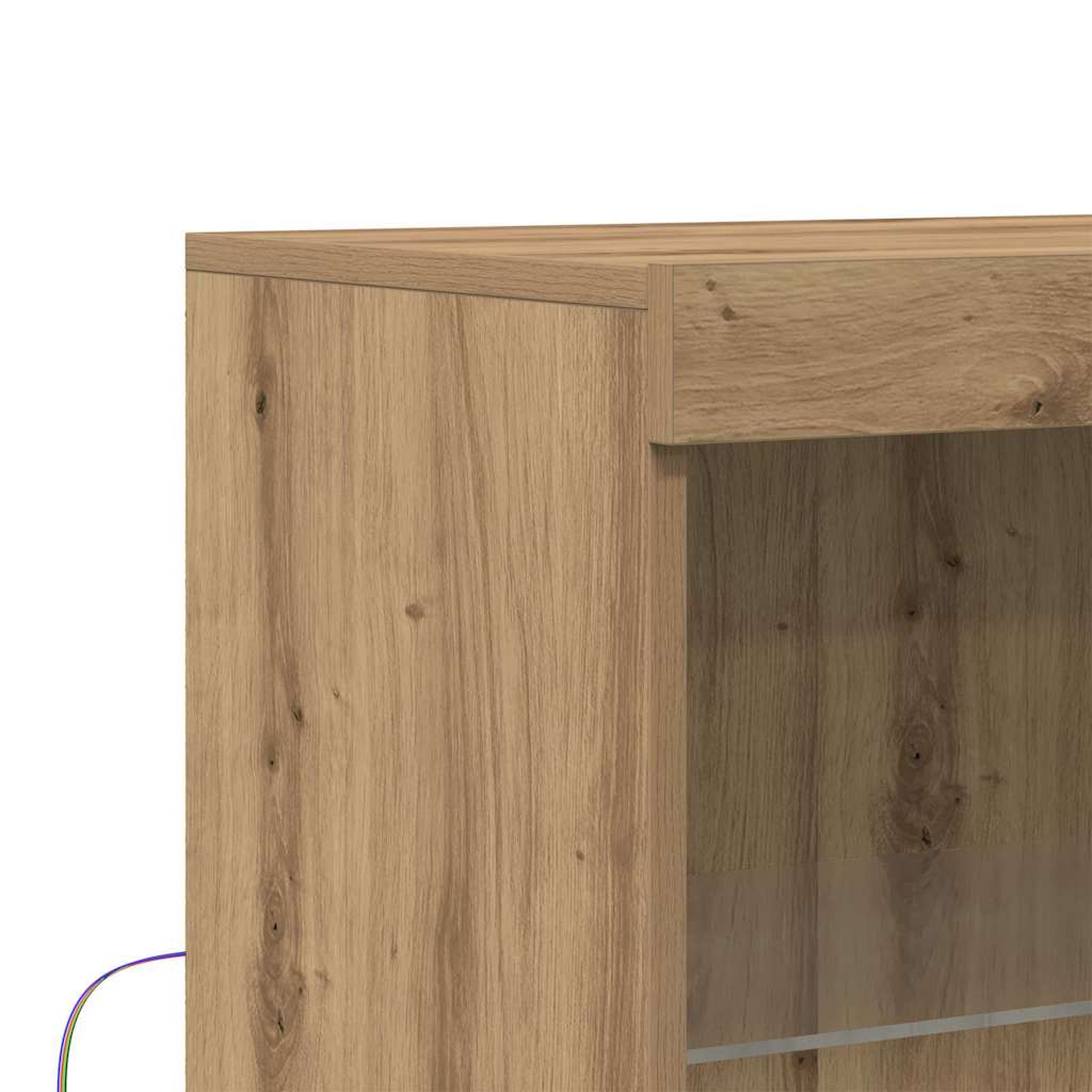 LED Sideboard Brun 60 x 37 x 100 cm Konstrueret træ