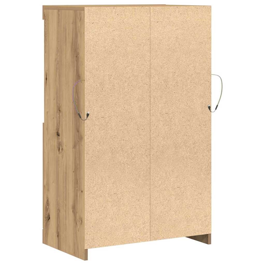 LED Sideboard Brun 60 x 37 x 100 cm Konstrueret træ