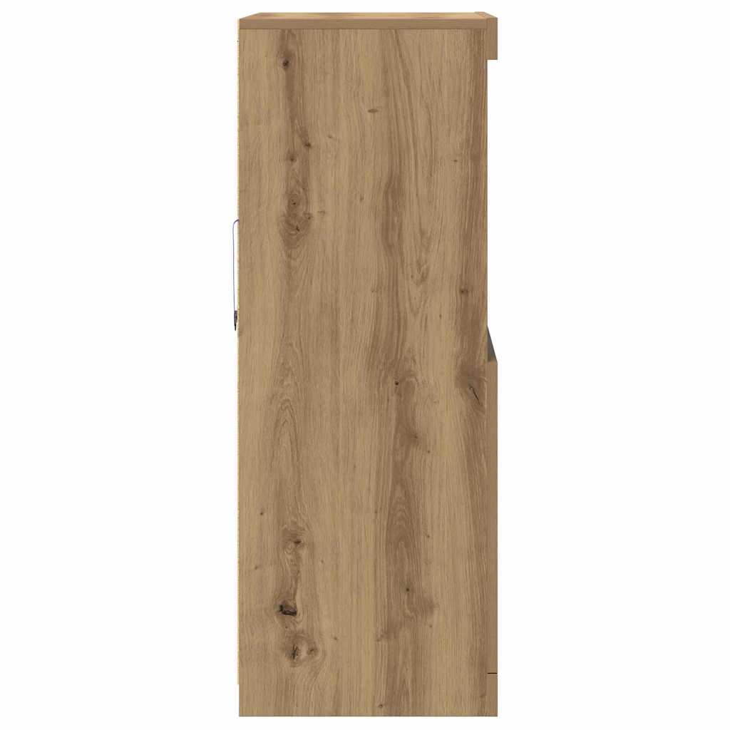 LED Sideboard Brun 60 x 37 x 100 cm Konstrueret træ
