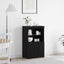 LED Sideboard Sort 60 x 37 x 100 cm Konstrueret træ