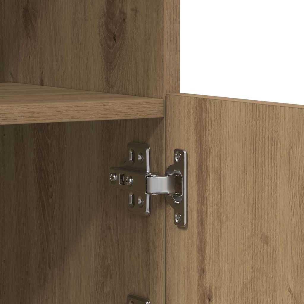 LED Sideboard Artisan Egetræ 41 x 37 x 67 cm Konstrueret træ