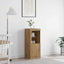LED Sideboard Artisan Egetræ 41 x 37 x 100 cm Konstrueret træ