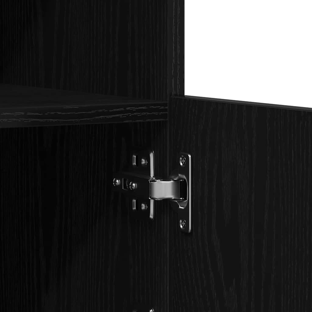 LED Sideboard Sort eg 41 x 37 x 100 cm Konstrueret træ