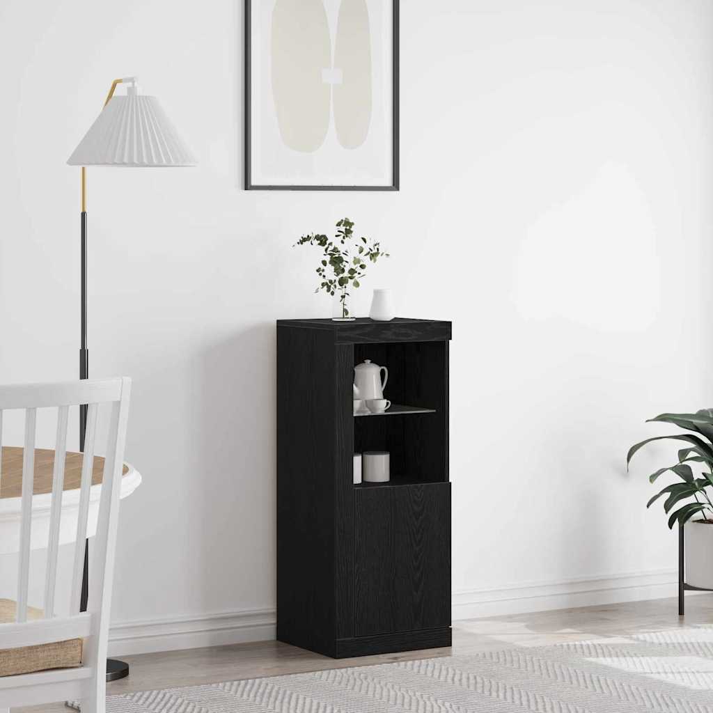 LED Sideboard Sort eg 41 x 37 x 100 cm Konstrueret træ