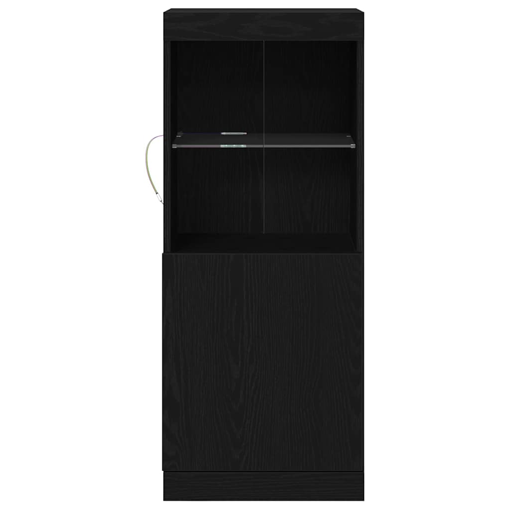 LED Sideboard Sort eg 41 x 37 x 100 cm Konstrueret træ
