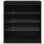LED Sideboard Sort eg 60,5 x 37 x 67 cm Konstrueret træ