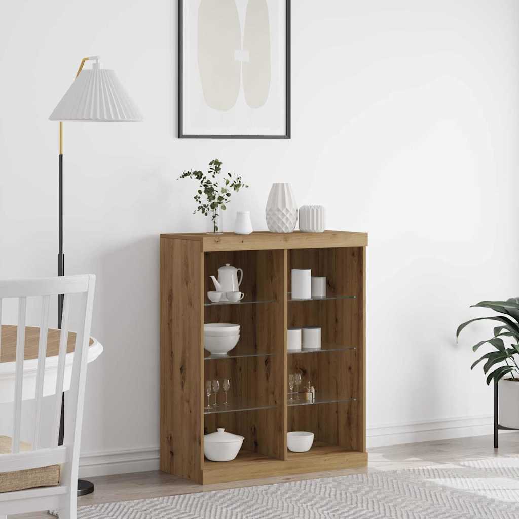 LED Sideboard Artisan-eg 81 x 37 x 100 cm Konstrueret træ