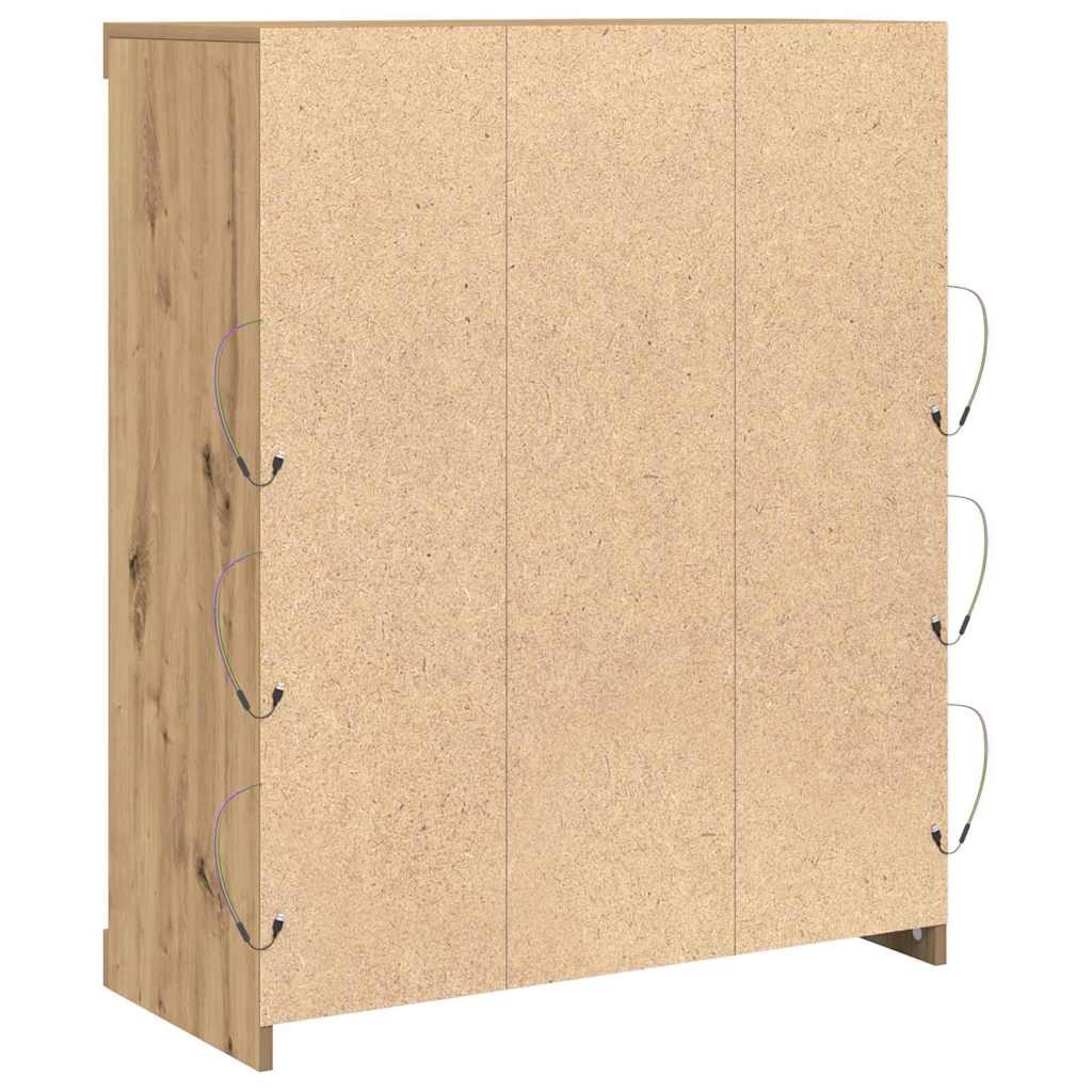 LED Sideboard Artisan-eg 81 x 37 x 100 cm Konstrueret træ