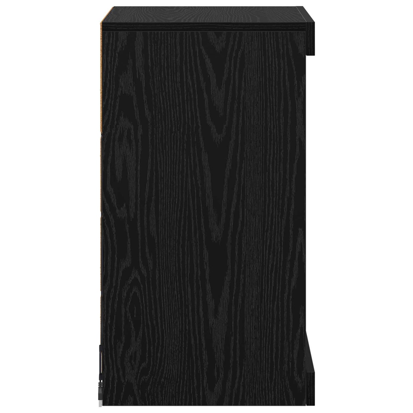 LED Sideboard Sort eg 41 x 37 x 67 cm Konstrueret træ