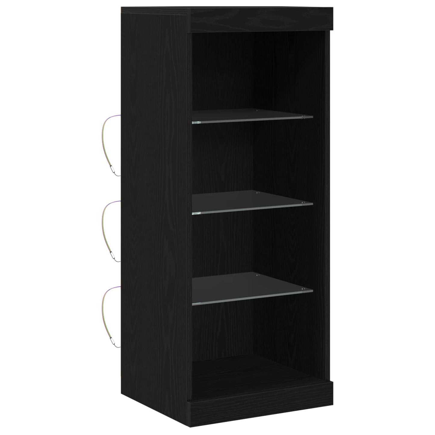 LED Sideboard Sort eg 41 x 37 x 100 cm Konstrueret træ