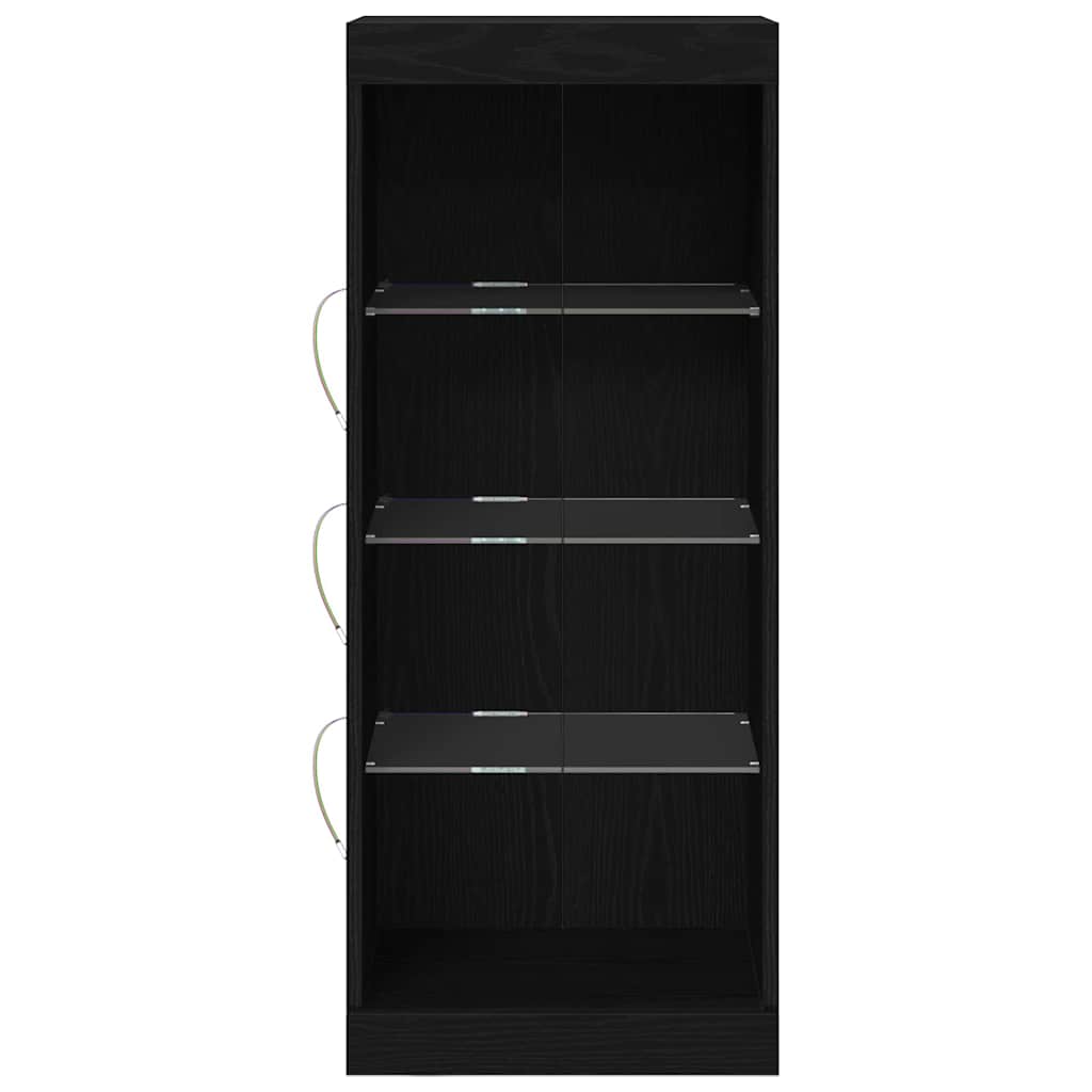 LED Sideboard Sort eg 41 x 37 x 100 cm Konstrueret træ