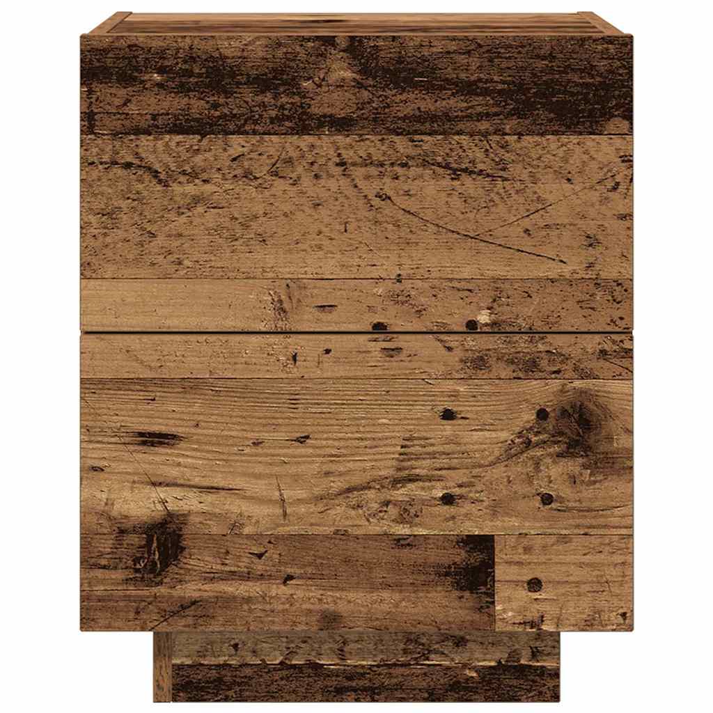 Natskab 2 stk. Gammelt træ 45 x 40 x 55 cm Konstrueret træ