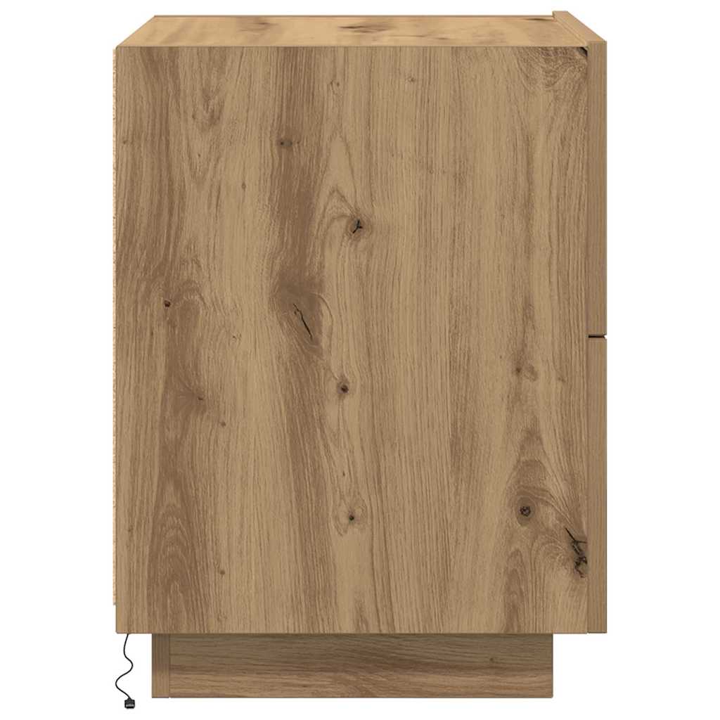 Natskab 2 stk. Artisan Egetræ 45 x 40 x 55 cm Konstrueret træ