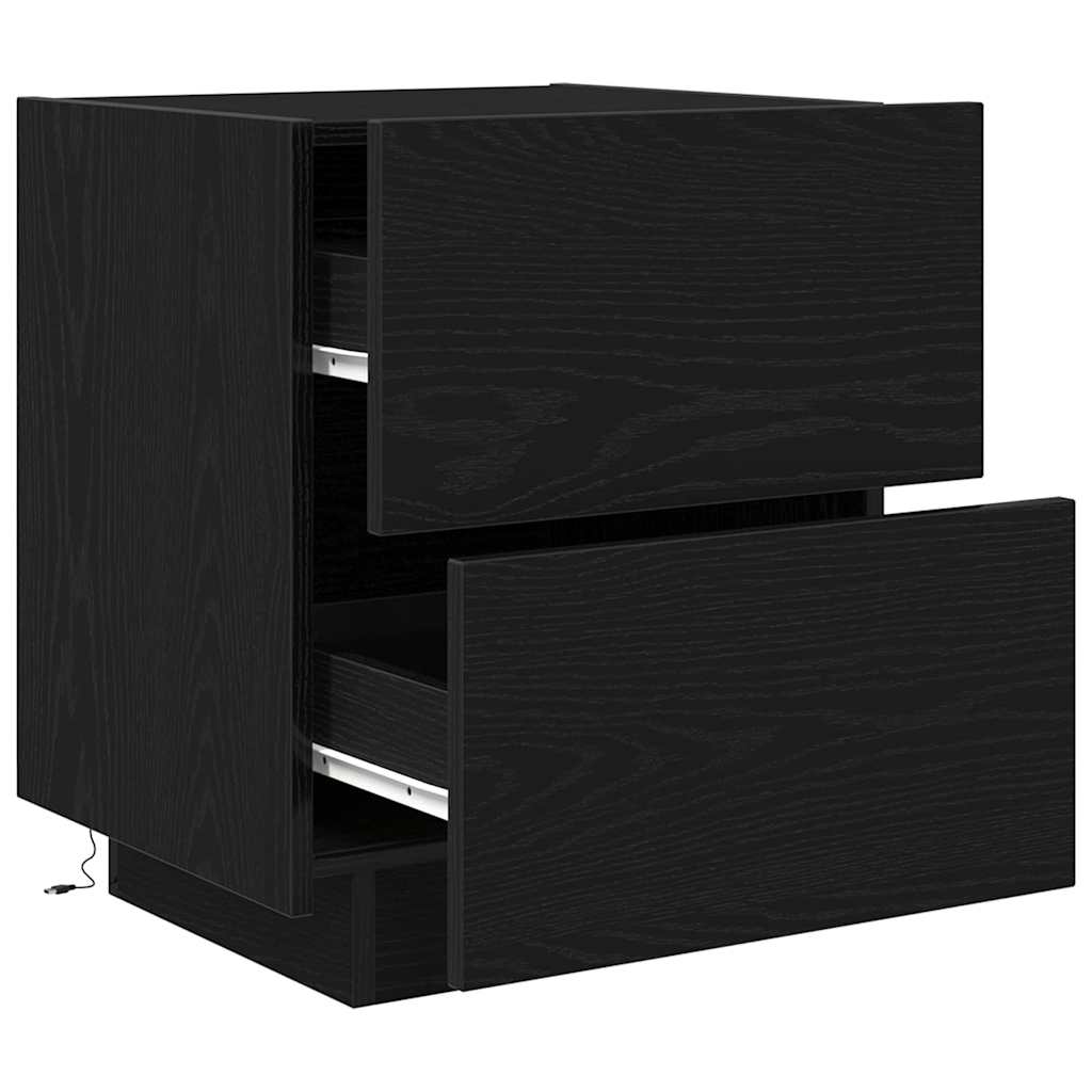 Natskab Sort eg 45 x 40 x 55 cm Konstrueret træ