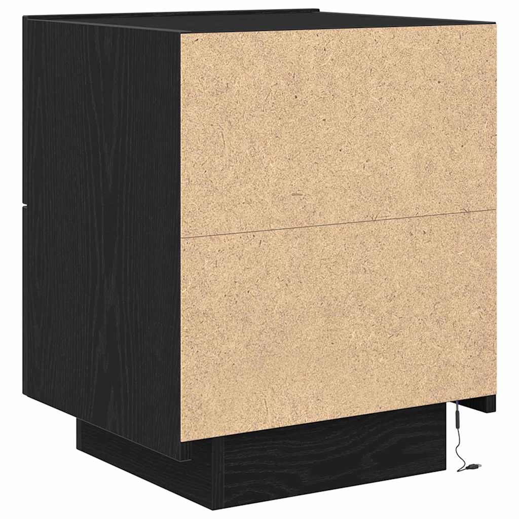 Natskab 2 stk. Sort eg 45 x 40 x 55 cm Konstrueret træ