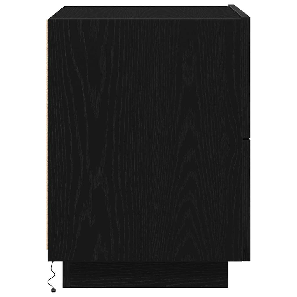 Natskab 2 stk. Sort eg 45 x 40 x 55 cm Konstrueret træ
