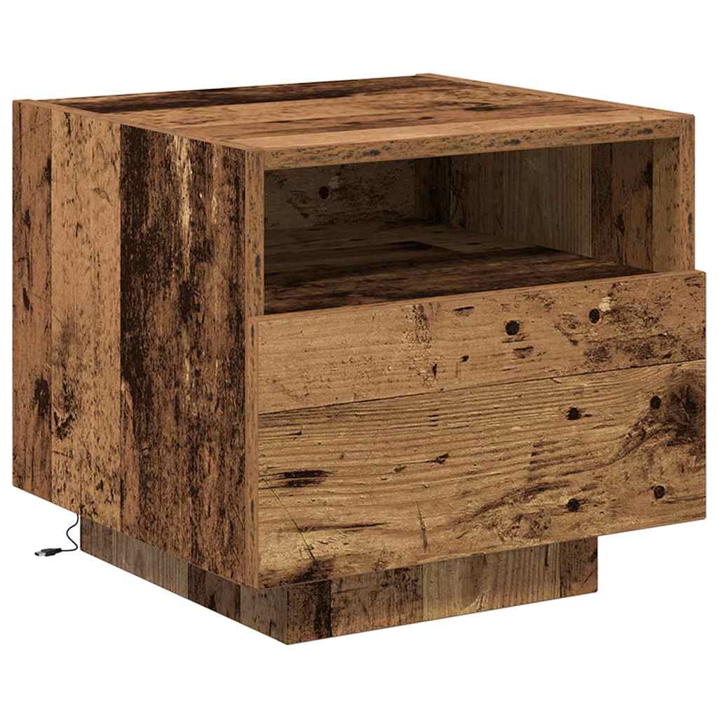 Natskab 2 stk. Gammelt træ 40 x 39 x 37 cm Konstrueret træ