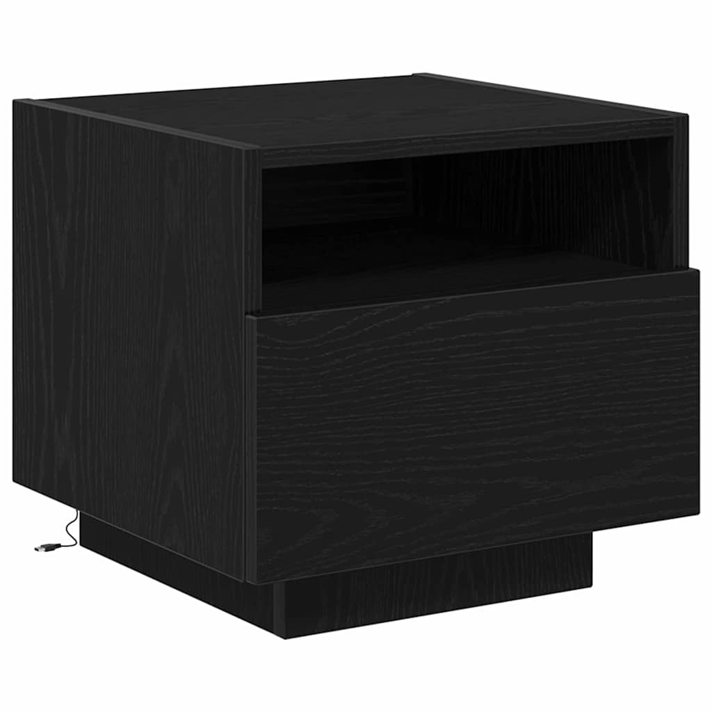 Natskab 2 stk. Sort eg 40 x 39 x 37 cm Konstrueret træ