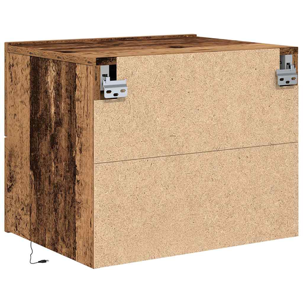 Natskab 2 stk. Gammelt træ 50 x 39 x 41 cm Konstrueret træ