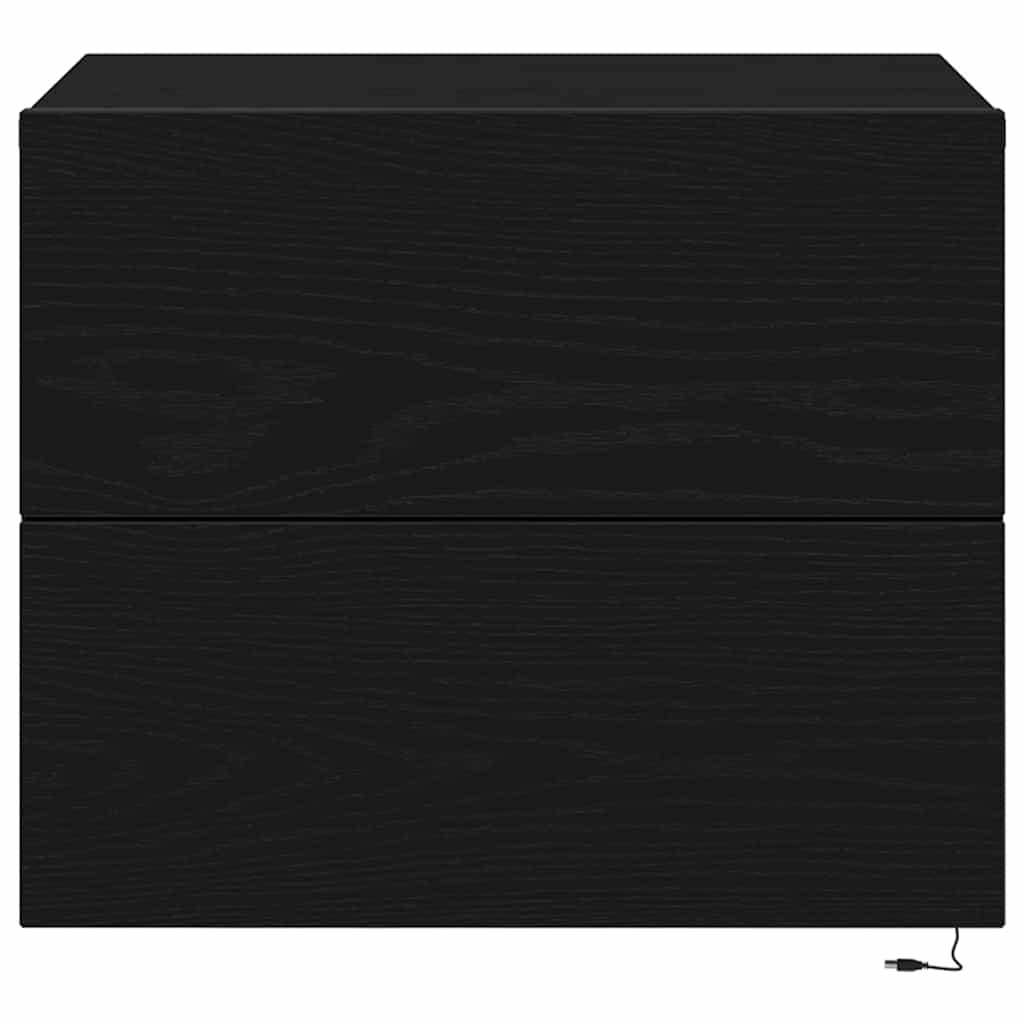 Natskab 2 stk. Sort eg 50 x 39 x 41 cm Konstrueret træ