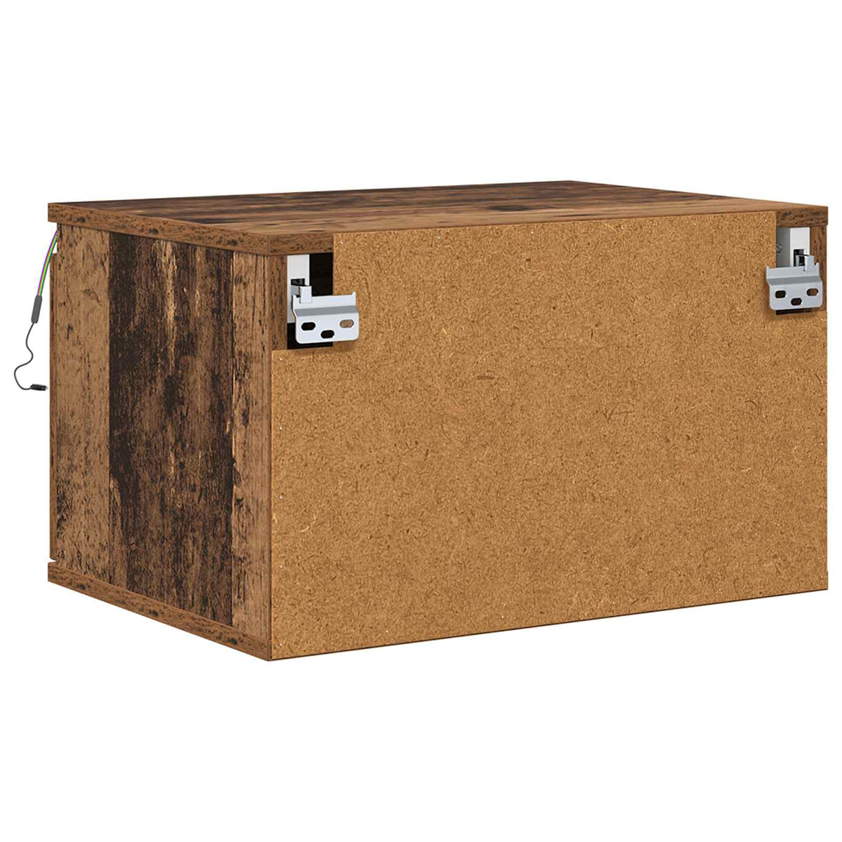 Vægmonteret natbord Gammelt træ 50 x 36 x 30 cm Konstrueret træ