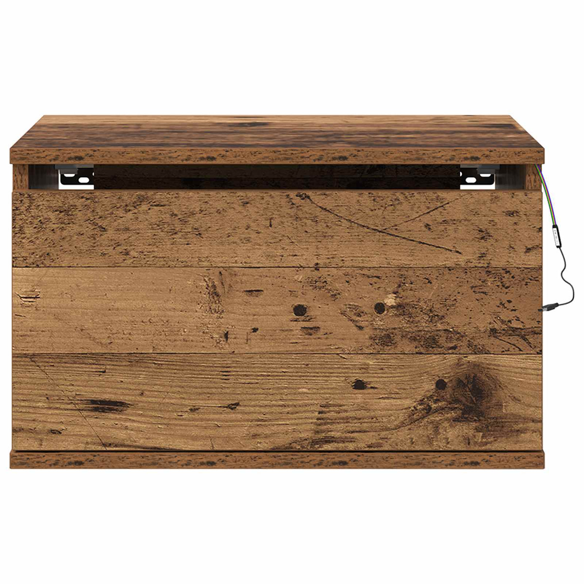 Vægmonteret natbord Gammelt træ 50 x 36 x 30 cm Konstrueret træ