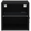 LED Væghylde Bedside Cabinet 2 stk. Sort 30 x 28,5 x 30 cm