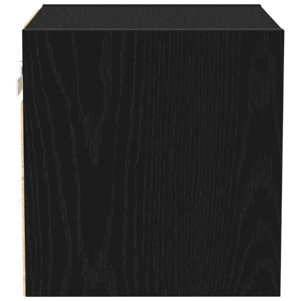 LED Væghylde Bedside Cabinet 2 stk. Sort 30 x 28,5 x 30 cm