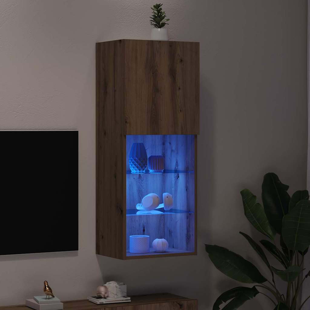 TV-møbelsæt 40,5 x 30 x 102 cm Artisan Egetræ Konstrueret træ