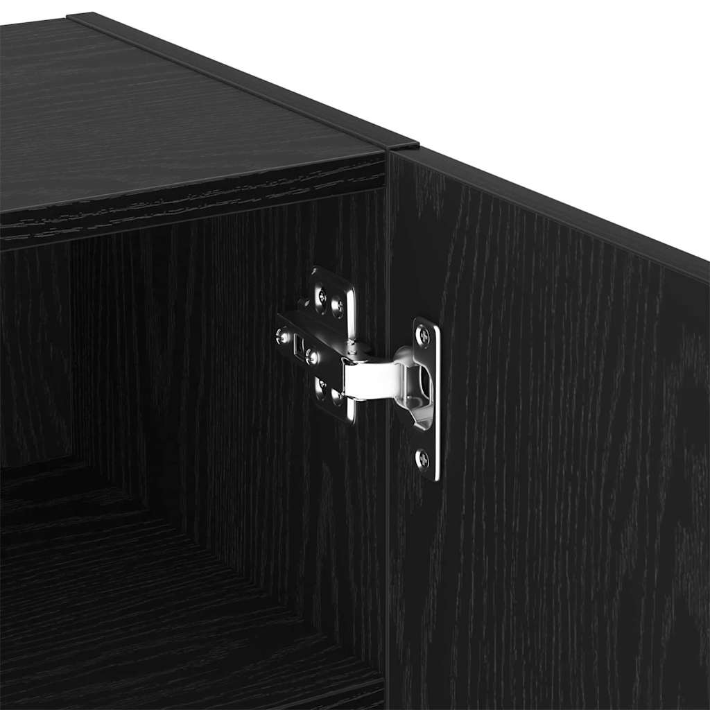 TV-møbelsæt 40,5 x 30 x 102 cm Sort eg Konstrueret træ