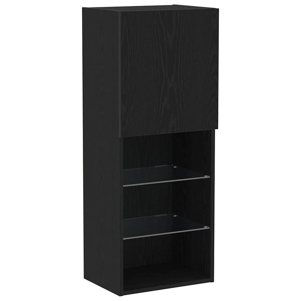 TV-møbelsæt 40,5 x 30 x 102 cm Sort eg Konstrueret træ
