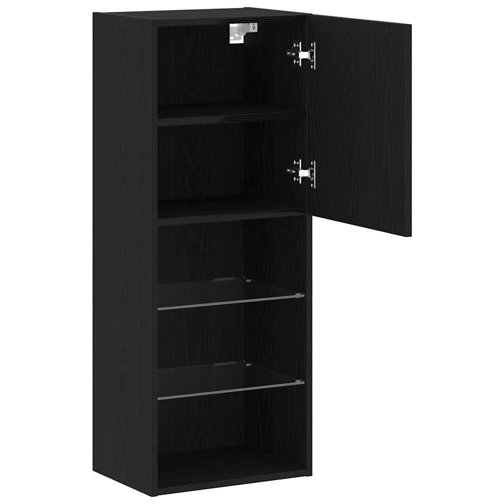 TV-møbelsæt 40,5 x 30 x 102 cm Sort eg Konstrueret træ