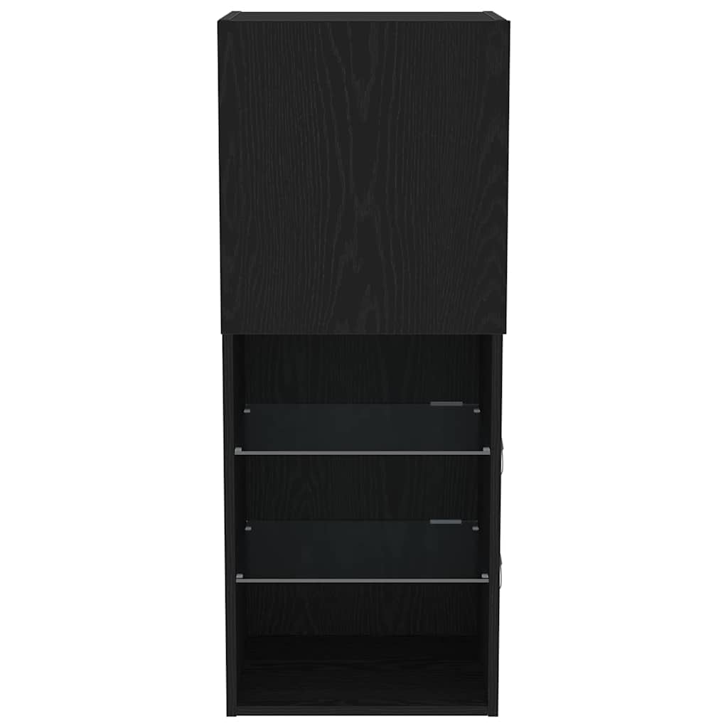 TV-møbelsæt 40,5 x 30 x 102 cm Sort eg Konstrueret træ